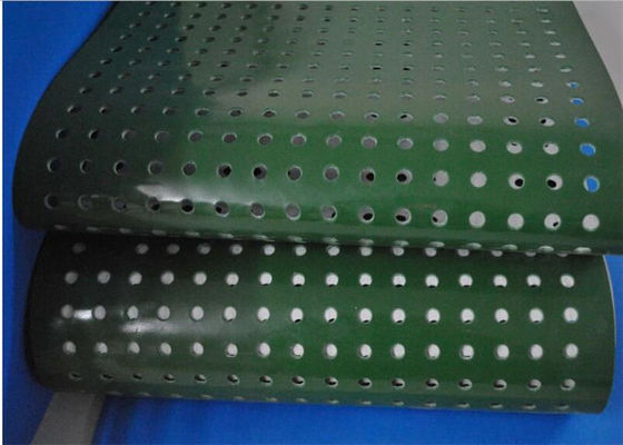 Chiny Zielony przenośnik taśmowy z tektury falistej z tworzywa sztucznego z otworami do wykrawania w lekkich urządzeniach transportowych fabryka