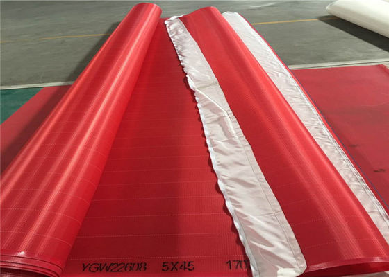 Chiny Czerwono-biała tkanina papiernicza Odzież poliestrowa siatkowa Rodzaj szew wkładki fabryka